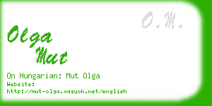 olga mut business card